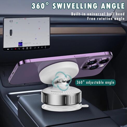 حامل هاتف سيارة مغناطيسي قابل للتعديل بزاوية 360 درجة لـ Magsafe، حامل هاتف ذاتي الالتصاق للزجاج الأمامي/الشاشة، وحاملات الهاتف الخلوي لسيارتك لجميع الهواتف الذكية وجميع موديلات السيارات in Kuwait