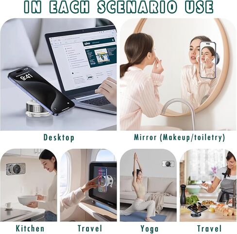 حامل هاتف سيارة مغناطيسي قابل للتعديل بزاوية 360 درجة لـ Magsafe، حامل هاتف ذاتي الالتصاق للزجاج الأمامي/الشاشة، وحاملات الهاتف الخلوي لسيارتك لجميع الهواتف الذكية وجميع موديلات السيارات in Kuwait