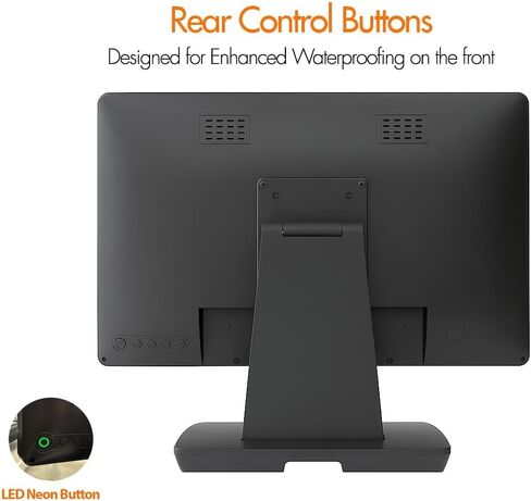 شاشة POS تعمل باللمس مقاس 19 بوصة 16:10، بإضاءة خلفية LED 10 نقاط متعددة اللمس HDMI VGA، 1440 × 900، شاشة أمامية مسطحة مقاومة للماء والغبار، للمكتب، البيع بالتجزئة، المطعم، البار، صالة الألعاب الرياضية، المستودع in Kuwait