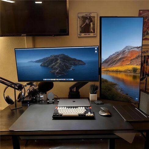 Kado Dual Gaming Monitor Setup - 2-Pack 34" Ultrawide 3440x1440 100Hz 5ms WQHD Computer Monitor 103% sRGB, Stacked Setup AMD FreeSync Premium, VESA Mount HDMI DisplayPort Built-in Speakers in Kuwait