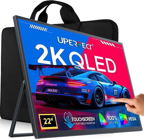 UPERFECT 22" 2K QLED Portable Touchscreen Monitor with 22-inch Laptop Sleeve in Kuwait