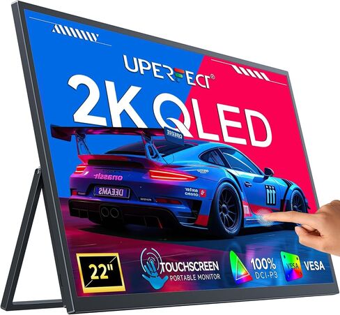 UPERFECT 22" 2K QLED Portable Touchscreen Monitor with 22-inch Laptop Sleeve in Kuwait