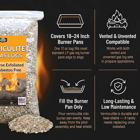 Midwest Hearth Vermiculite Granules for Gas Logs - 12 oz Bag in Saudi Arabia