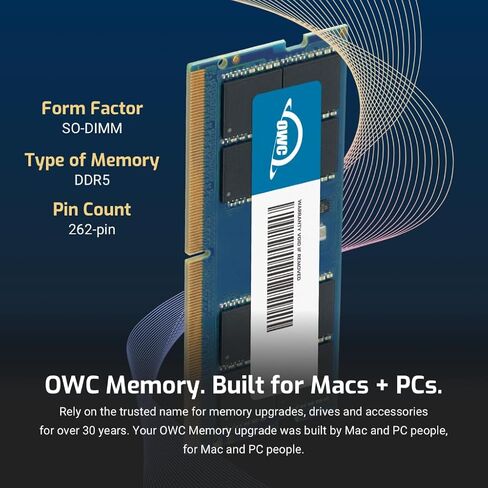 OWC 8GB بديل لـ Crucial CT8G56C46S5 - DDR5 5600MHz PC5-44800 CL46 1Rx8 262-pin 1.1V Non-ECC SODIMM in Kuwait