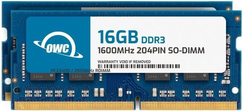 مجموعة وحدة ذاكرة الوصول العشوائي OWC 16GB (2x8GB) DDR3L 1600 PC3L-12800 CL11 2Rx8 204-pin 1.35V غير ECC SODIMM in Kuwait