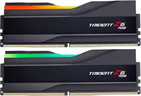 G.SKILL Trident Z5 RGB Series (Intel XMP 3.0) DDR5 RAM 32GB (2x16GB) 7800MT/s CL36-46-46-125 1.45V ذاكرة الكمبيوتر المكتبي UDIMM - أسود غير لامع (F5-7800J3646H16GX2-TZ5RK) in Kuwait