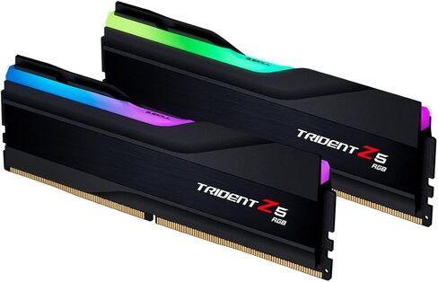 G.SKILL Trident Z5 RGB Series (Intel XMP 3.0) DDR5 RAM 32GB (2x16GB) 7800MT/s CL36-46-46-125 1.45V ذاكرة الكمبيوتر المكتبي UDIMM - أسود غير لامع (F5-7800J3646H16GX2-TZ5RK) in Kuwait
