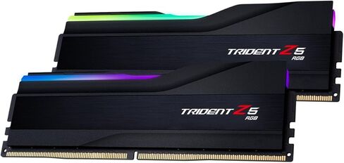G.SKILL Trident Z5 RGB Series (Intel XMP 3.0) DDR5 RAM 32GB (2x16GB) 7800MT/s CL36-46-46-125 1.45V ذاكرة الكمبيوتر المكتبي UDIMM - أسود غير لامع (F5-7800J3646H16GX2-TZ5RK) in Kuwait