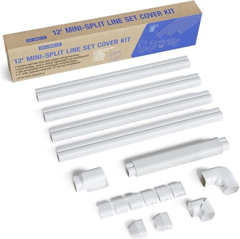 Cooper & Hunter Line Set Cover Kit for Mini Split Air Conditioners and Heat Pumps Paintable Durable Decorative (3" W / 12FT L) in Saudi Arabia