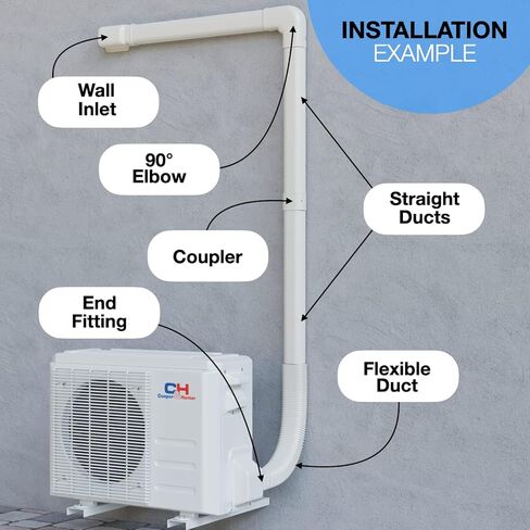 Cooper & Hunter Line Set Cover Kit for Mini Split Air Conditioners and Heat Pumps Paintable Durable Decorative (3" W / 12FT L) in Saudi Arabia