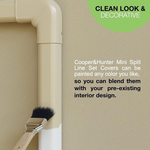 Cooper & Hunter Line Set Cover Kit for Mini Split Air Conditioners and Heat Pumps Paintable Durable Decorative (3" W / 12FT L) in Saudi Arabia