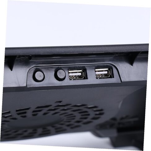وسادة تبريد للكمبيوتر المحمول USB من Housoutil مع 5 مراوح، قاعدة تبريد مبدد حراري مضادة للانزلاق لأجهزة الكمبيوتر المحمولة، جهاز تبريد متعدد الزوايا قابل للتعديل للألعاب والاستخدام المكتبي in Kuwait
