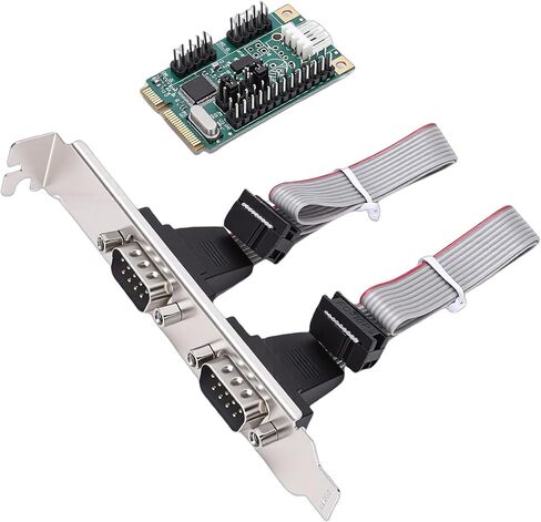 Yunseity 2 منفذ PCIe بطاقة محول تسلسلي PCI Combo بطاقة محول PCIe إلى منفذ تسلسلي DB9 مزدوج مع وحدة تحكم للكمبيوتر المحمول المكتبي والكمبيوتر الصناعي in Kuwait