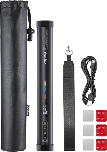 مصباح أنبوب Godox TL30 RGB - أنبوب RGBWW LED محمول مقاس 12 بوصة مع 2700K–6500K CCT، لون 360 درجة، 13 FX، تطبيق وتحكم 2.4 جيجا هرتز | يعمل بالبطارية، ضوء خفيف الوزن للأفلام والفيديو والصور والإنتاج الإبداعي in Kuwait