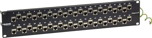 الصندوق الأسود 48 منفذ 2U CAT6A لوحة توصيل متداخلة محمية in Kuwait