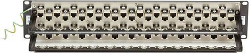 الصندوق الأسود 48 منفذ 2U CAT6A لوحة توصيل متداخلة محمية in Kuwait