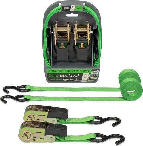 أشرطة السقاطة من SmartStraps - سقاطة مبطنة GRN بطول 6 أقدام 2 قطعة 1500 رطل، أخضر -SMAR138 in Kuwait