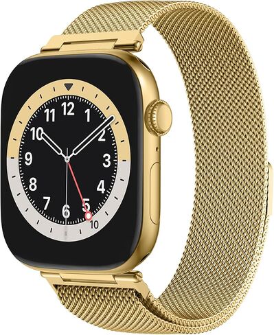 Stainless Steel Milanese Loop Compatible with Apple Watch 38mm 40mm 41mm 42mm 44mm 45mm 46mm, 20MM Width Magnetic Replacement Band for Women Men, Adjustable Metal Clasp Strap for iWatch Series 11 10 9 8 7 6 5 4 3 2 1 SE in Saudi Arabia