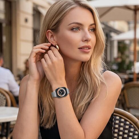 Stainless Steel Milanese Loop Compatible with Apple Watch 38mm 40mm 41mm 42mm 44mm 45mm 46mm, 20MM Width Magnetic Replacement Band for Women Men, Adjustable Metal Clasp Strap for iWatch Series 11 10 9 8 7 6 5 4 3 2 1 SE in Saudi Arabia