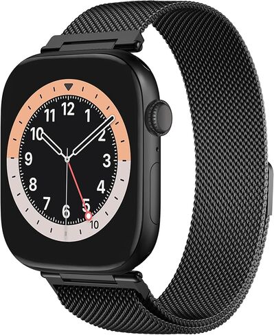Stainless Steel Milanese Loop Compatible with Apple Watch 38mm 40mm 41mm 42mm 44mm 45mm 46mm, 20MM Width Magnetic Replacement Band for Women Men, Adjustable Metal Clasp Strap for iWatch Series 11 10 9 8 7 6 5 4 3 2 1 SE in Saudi Arabia