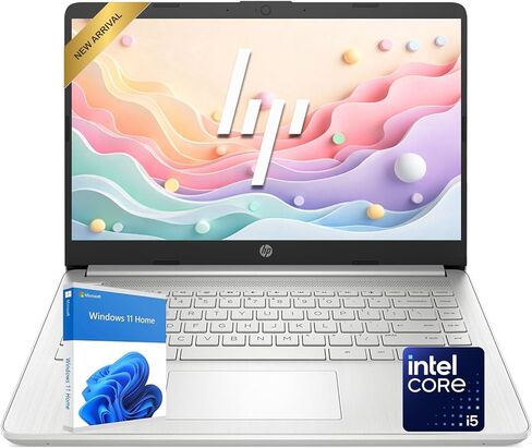 كمبيوتر محمول HP 14 بوصة فائق النحافة | معالج Intel Core i5 (يصل إلى 4.2 جيجاهرتز) | ذاكرة الوصول العشوائي DDR4 سعة 8 جيجابايت | 512 جيجابايت PCIe SSD | Windows 11 | قارئ بطاقة SD | HDMI | WiFi وبلوتوث | عمر بطارية يصل إلى 11.5 ساعة للعمل والدراسة in Kuwait