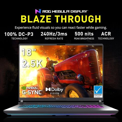 كمبيوتر محمول للألعاب ASUS ROG Strix G18 مقاس 18 بوصة WQXGA 240 هرتز، GeForce RTX 5070 8 جيجابايت، Intel Ultra 9 275HX، 32 جيجابايت DDR5، 1 تيرابايت SSD، لوحة مفاتيح بإضاءة خلفية، كاميرا تعمل بالأشعة تحت الحمراء، Win11 Pro، رمادي (متجدد) in Kuwait