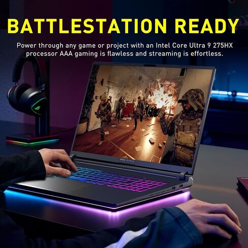 كمبيوتر محمول للألعاب ASUS ROG Strix G18 مقاس 18 بوصة WQXGA 240 هرتز، GeForce RTX 5070 8 جيجابايت، Intel Ultra 9 275HX، 32 جيجابايت DDR5، 1 تيرابايت SSD، لوحة مفاتيح بإضاءة خلفية، كاميرا تعمل بالأشعة تحت الحمراء، Win11 Pro، رمادي (متجدد) in Kuwait