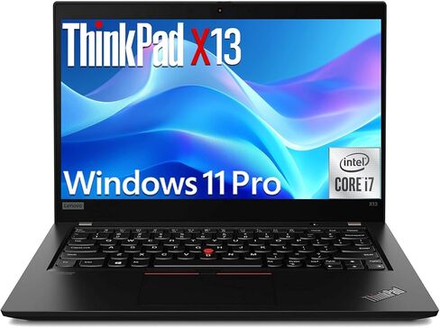 Lenovo ThinkPad X13 Gen1 Laptop, 13.3" Notebook Computer, 10th Gen Quad-Core i7-10510U up to 4.9 GHz, 8GB RAM, 512GB SSD, HDMI, Windows 11 Pro(Renewed) in Kuwait