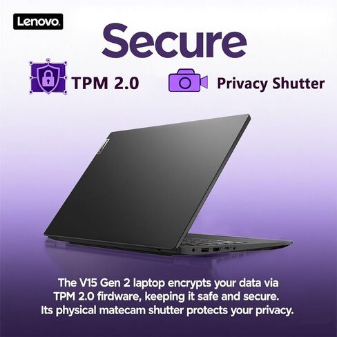 الكمبيوتر المحمول Lenovo 2026 V15 للطلاب والشركات • شاشة عرض FHD مقاس 15.6 بوصة • ذاكرة DDR4RAM سعة 8 جيجابايت • محرك أقراص SSD سعة 256 جيجابايت • Intel 4 Cores • مصراع الخصوصية • Dolby Audio • Copilot AI • Ethernet RJ-45 • Windows 11 Pro in Kuwait