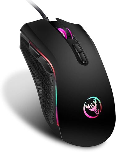 Computer Wired Mouse Pro Gaming Mice 7 Color Changing Ergonomic Mouse 3200 DPI Adjustable in Kuwait