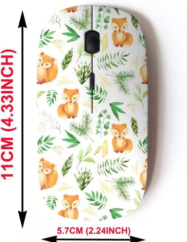 2.4G Wireless Mouse with Cute Pattern Design for All Laptops and Desktops with Nano Receiver - Watercolor Forest Cute in Kuwait
