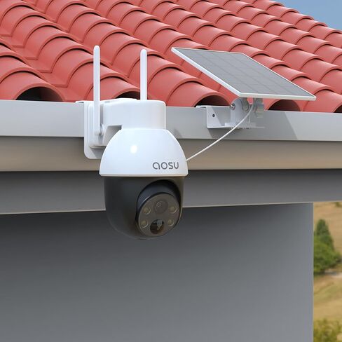 مجموعات تثبيت مزراب HOLACA متوافقة مع كاميرات الأمن الشمسية AOSU اللاسلكية في الهواء الطلق (SolarCam D1 SE/Lite/Max) ولوحة Aosu الشمسية (أبيض) in Kuwait