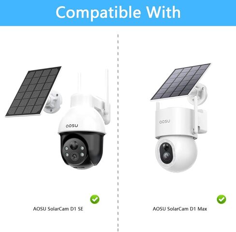 مجموعات تثبيت مزراب HOLACA متوافقة مع كاميرات الأمن الشمسية AOSU اللاسلكية في الهواء الطلق (SolarCam D1 SE/Lite/Max) ولوحة Aosu الشمسية (أبيض) in Kuwait
