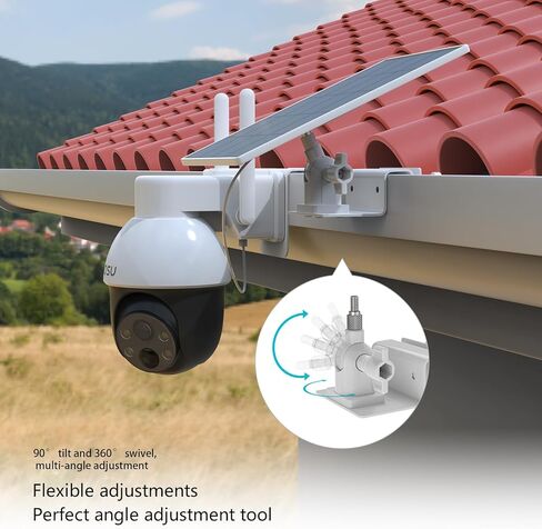 مجموعات تثبيت مزراب HOLACA متوافقة مع كاميرات الأمن الشمسية AOSU اللاسلكية في الهواء الطلق (SolarCam D1 SE/Lite/Max) ولوحة Aosu الشمسية (أبيض) in Kuwait