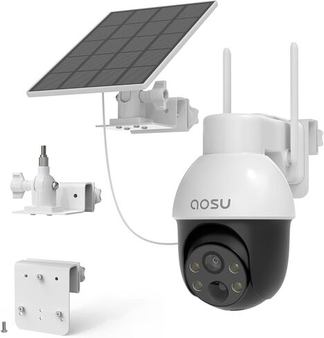 مجموعات تثبيت مزراب HOLACA متوافقة مع كاميرات الأمن الشمسية AOSU اللاسلكية في الهواء الطلق (SolarCam D1 SE/Lite/Max) ولوحة Aosu الشمسية (أبيض) in Kuwait
