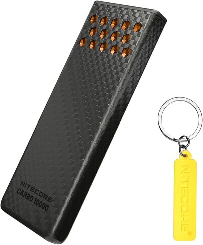 Nitecore Carbo 10000 Gen2 Professional Outdoor 10000mAh Power Bank Carbon Fiber Fast Charging Battery Pack Dual USB-C Ports IPX8 Tag (Orange) in Saudi Arabia