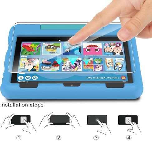 واقي شاشة WD&CD مكون من قطعتين متوافق مع HD 8 Kids/8 Kids Pro 2024 8 بوصة، جراب زجاجي مقسى صديق للبيئة لـ 8 Kids Pro 2024 8 بوصة 【مضاد للخدش 】【مضاد للفقاعات】【عالية الوضوح】 in Kuwait