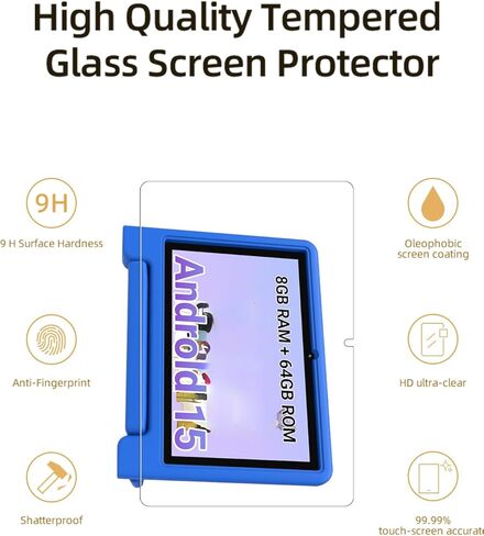 Screen Protector for CFVOCUY TS01-K103A Kids Tablet 10.1 Inch, HD Scratch Resistant Tempered Glass Film for CFVOCUY TS01-K103A Drop Protection,Touch Sensitive,Anti-Fingerprint,2 pack. in Kuwait