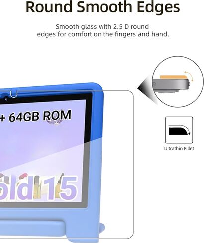 Screen Protector for CFVOCUY TS01-K103A Kids Tablet 10.1 Inch, HD Scratch Resistant Tempered Glass Film for CFVOCUY TS01-K103A Drop Protection,Touch Sensitive,Anti-Fingerprint,2 pack. in Kuwait