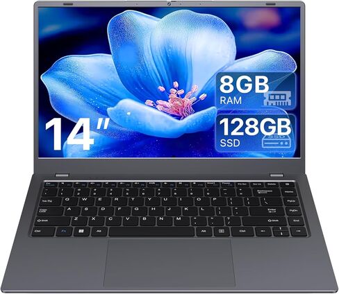 كمبيوتر محمول 14 بوصة، 8 جيجابايت رام، 128 جيجابايت SSD قابل للتوسيع 1 تيرابايت، معالج Pentium 6500Y يصل إلى 3.4 جيجا هرتز، شاشة 1080P FHD IPS، WiFi 5، BT 5.2، USB 3.2، USB C، أجهزة الكمبيوتر المحمولة لطلاب الأعمال والمنزل in Kuwait