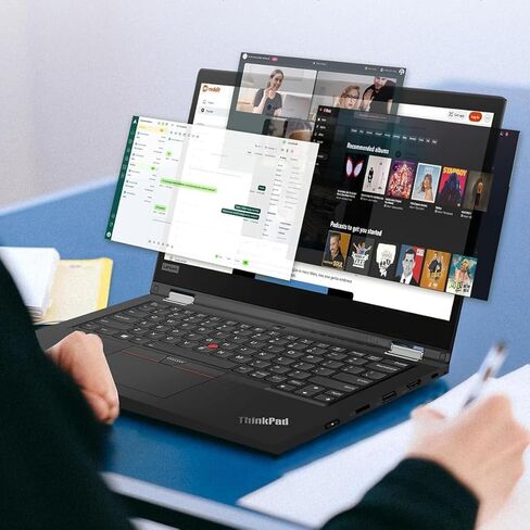 كمبيوتر محمول Lenovo ThinkPad T490s مقاس 14 بوصة FHD للأعمال، كمبيوتر محمول من الجيل الثامن Intel Quad Core i5-8365U، ذاكرة وصول عشوائي 8 جيجابايت و512 جيجابايت SSD، قارئ بصمات الأصابع، Thunderbolt 3، نوع C، HDMI، Windows 11 Pro (متجدد) in Kuwait