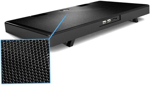 حامل تبريد للكمبيوتر المحمول 5 مراوح قاعدة تبريد تعمل بمنفذ USB مع قاعدة مبدد حراري مضادة للانزلاق لأجهزة الكمبيوتر المحمولة وأجهزة الكمبيوتر المحمولة متعددة الزوايا للألعاب واستخدام العمل in Kuwait