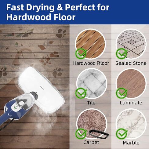 GorFanty 2 Packs Steam Mop Pads for Model GF-6610B/GF-6610 Steam Mop Washable, Reusable, Highly Absorbent Microfiber Steam Mop Replacement Pads. in Saudi Arabia