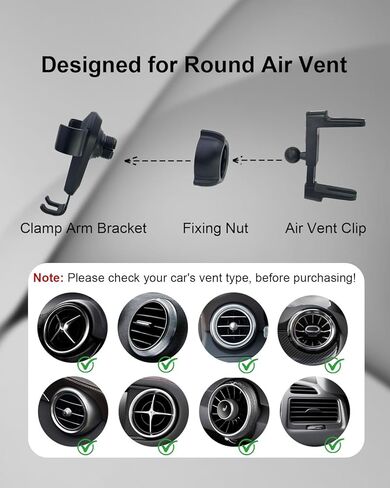 حامل هاتف سيارة دائري بفتحة تهوية لسيارة Jeep Wrangler (2007-2024) JL JK 4XE Gladiator (2020-2024)، حامل هاتف لملحقات Rubicon Sahara JKU Sport S Mojave X in Kuwait