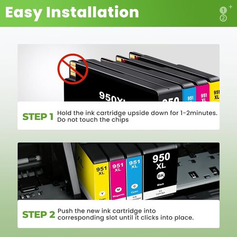 950XL 951XL Ink Cartridges Combo Pack for OfficeJet Pro 8600 8620 8610 Compatible with Hp 950XL 951XL Ink Cartridge for OfficeJet Pro 8600 8610 8620 8630 8660 8110 8625 276 251 271DW Printer(5 Pack) in Kuwait