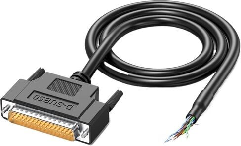 1pcs DB44 DB37 DB50 DB62 Connector Cable w Numbered Tube Shield I/O Cord Plug DB37/44/50/62 Pin Terminal Wire HDB44(DB37 Male,1M) in Saudi Arabia