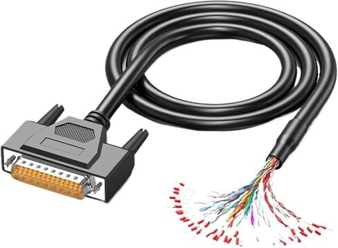 1pcs DB44 DB37 DB50 DB62 Connector Cable w Numbered Tube Shield I/O Cord Plug DB37/44/50/62 Pin Terminal Wire HDB44(DB37 Male,1M) in Saudi Arabia
