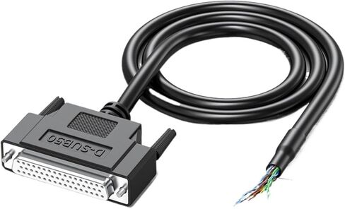 1pcs DB44 DB37 DB50 DB62 Connector Cable w Numbered Tube Shield I/O Cord Plug DB37/44/50/62 Pin Terminal Wire HDB44(DB37 Male,1M) in Saudi Arabia