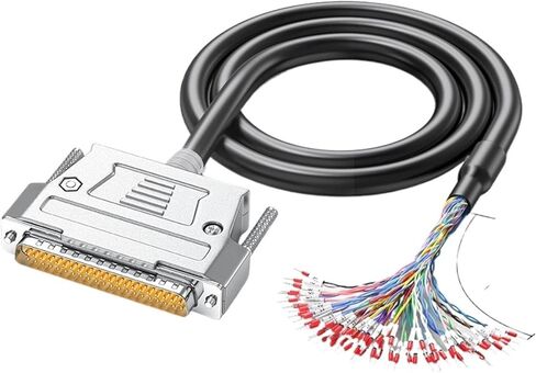 1pcs DB44 DB37 DB50 DB62 Connector Cable w Numbered Tube Shield I/O Cord Plug DB37/44/50/62 Pin Terminal Wire HDB44(DB37 Male,1M) in Saudi Arabia