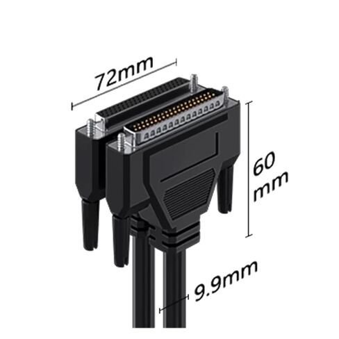 1PCS 62Pin Double Shield Terminal Wire with Number HDB62 Male Female Serial Cable 3 Rows DB62 Single Head with Connector(Male,0.5M) in Saudi Arabia
